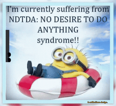 Minion Laying On Life Preserver Suffering GIF