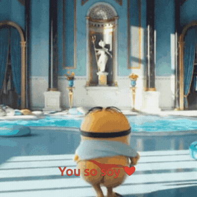 Minion Saying You So Soy GIF