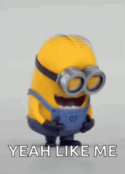 Minion Smiling Saying Yeah Like Me GIF