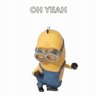 Minion Wearing Goggles And Suspenders Dancing GIF