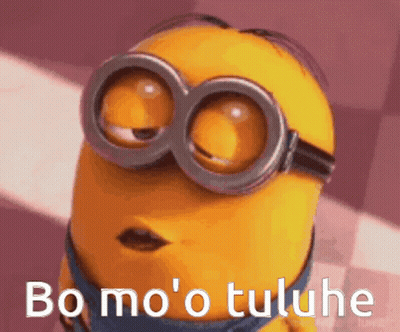 Minion Wearing Goggles Saying Bo Mo O Tuluhe GIF