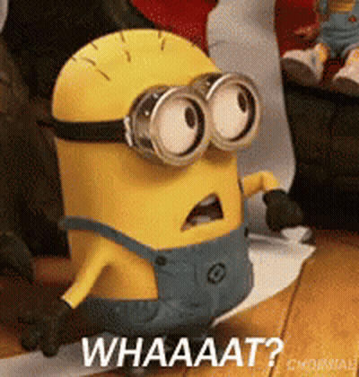 Minion Wearing Goggles Saying Whaaat GIF