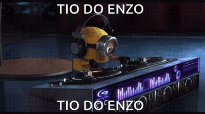 Minion Wearing Headphones On Turntable Tio Do Enzo GIF