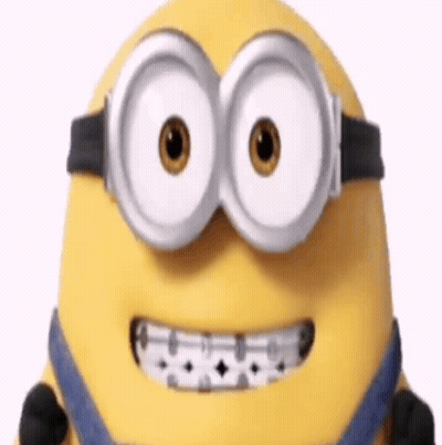 Minion With Braces And Goggles GIF
