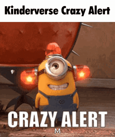 Minion With Crazy Alert Words GIF