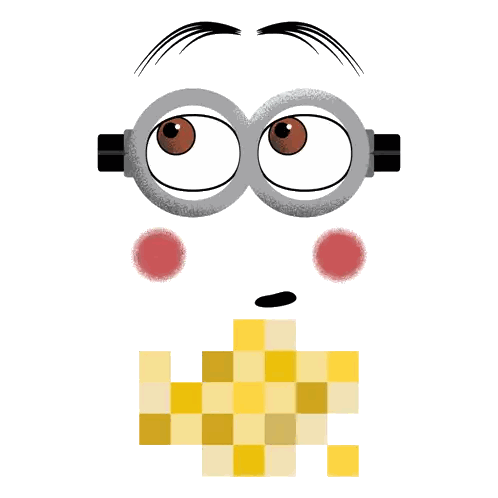 Minion With Glasses And Scarf Sticker