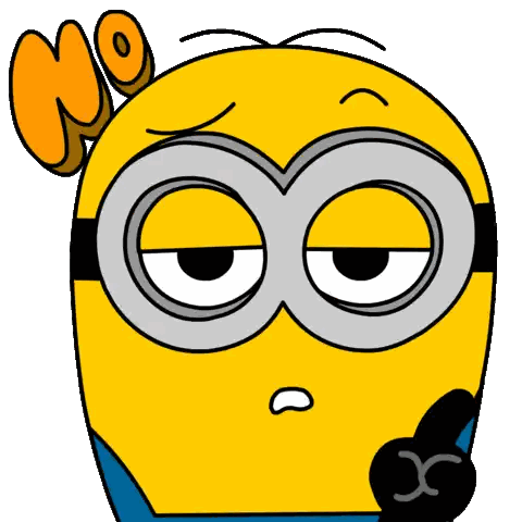 Minion With No Sign Sticker