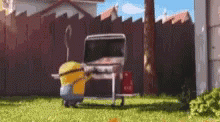 Minions Bbq Explosion Fail GIF