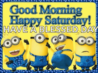 Minions Cute Happy Saturday GIF