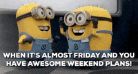 Minions Giggling When It's Almost Friday GIF