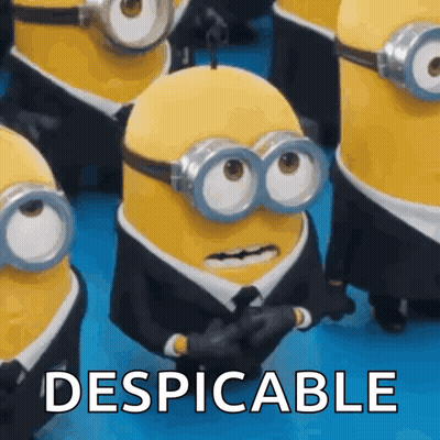 Minions In Suits And Goggles Despicable GIF