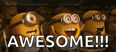 Minions Laughing Saying Awesome GIF