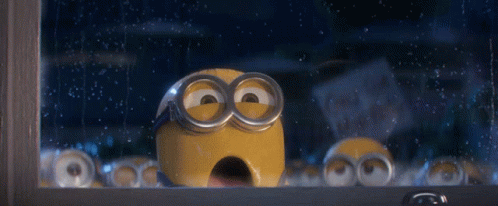Minions Looking Out Window GIF