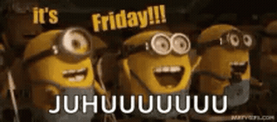 Minions Saying It's Friday GIF