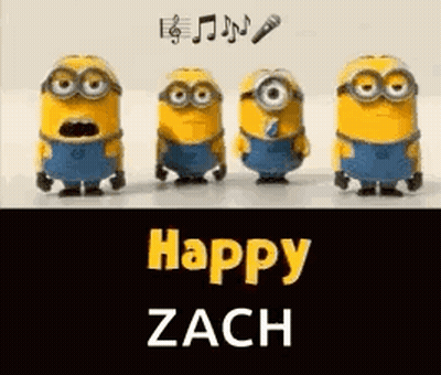 Minions Singing Happy Zach GIF