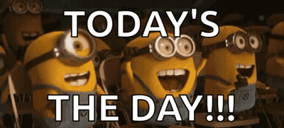 Minions Smiling Saying Today's The Day GIF