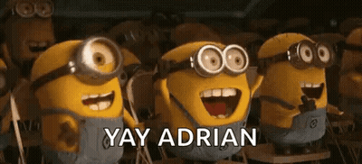Minions Standing Together Laughing With Mouths Open GIF