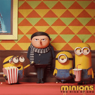 Minions The Rise Of Gru Eating Popcorn GIF