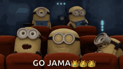 Minions Watching Movie Go Jama GIF