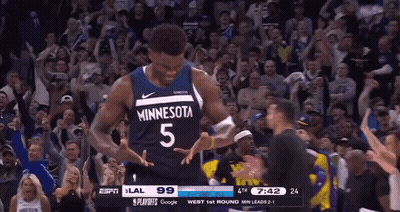 Minnesota Timberwolves Player Celebrating GIF