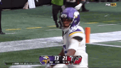 Minnesota Vikings Joshua Dobbs Tossing Football GIF