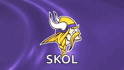 Minnesota Vikings Logo On Purple Background GIF
