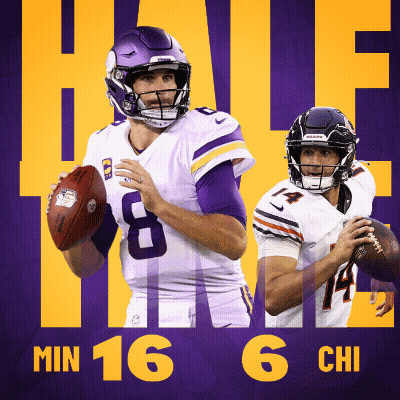 Minnesota Vikings Poster With Two Players GIF