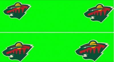 Minnesota Wild Logo On Green Background GIF