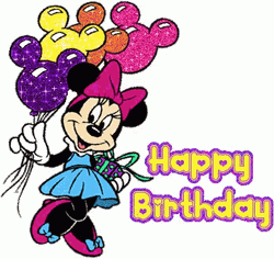 Minnie Mouse Balloons Disney Happy Birthday GIF