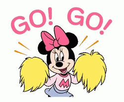 Minnie Mouse Cheers Go Go Go GIF