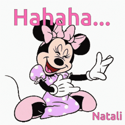 Minnie Mouse Covering Eyes Saying Hahaha GIF
