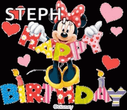 Minnie Mouse Disney Happy Birthday GIF