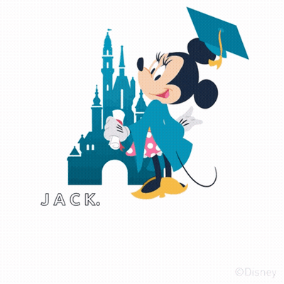 Minnie Mouse Graduation Cap And Gown GIF