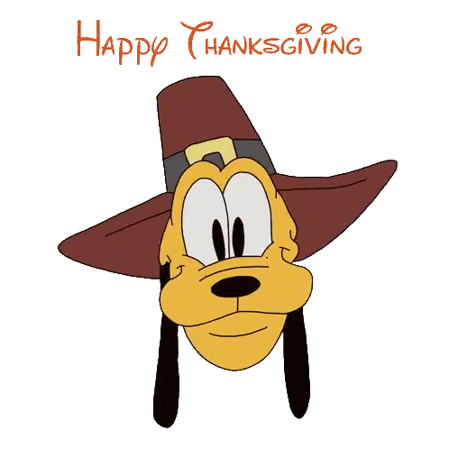 Minnie Mouse In Pilgrim Hat Happy Thanksgiving Sticker