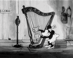 Minnie Mouse Playing Harp GIF