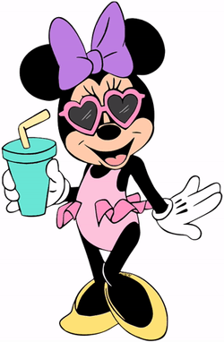 Minnie Mouse Ribbon Swimsuit GIF