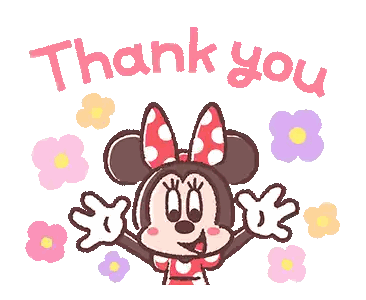 Minnie Mouse Saying Thank You Sticker