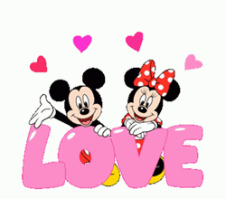 Minnie Mouse Showing Love With Mickey Mouse GIF