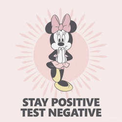 Minnie Mouse Stay Positive Test Negative GIF