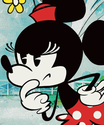 Minnie Mouse Thinking Hmm GIF