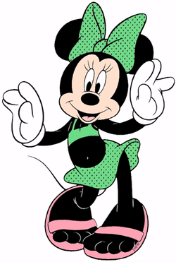 Minnie Mouse Wearing Swimsuit GIF
