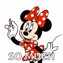 Minnie Mouse Wink Writing Thank You So Much GIF
