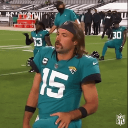 Minshew Jokes Around During Game GIF