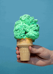 Mint Ice Cream Birthday Confetti GIF