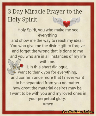 Miracle Prayer To Holy Spirit With Doves And Rose GIF