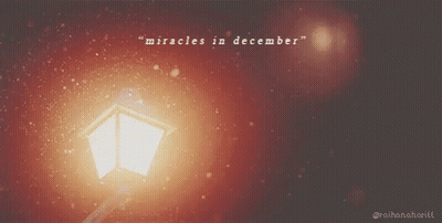 Miracles In December Sign With Lamp Post GIF