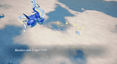 Miraidon Using Dragon Pulse in Video Game