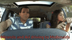 Miranda And Ari Crazy Driving To McDonalds GIF