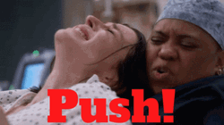 Miranda Bailey Push Grey's Anatomy GIF