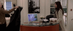 Miranda Priestly Disrespectful Dropping Bag GIF